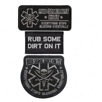  Rub Niektoré Nečistoty Záchranár Medic MED Vyšívané Škvrny EMT Taktických Vojenských Škvrny Chevron Pásy Výšivky Odznaky Appliqued