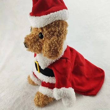  Vianoce Psa Kostýmy S Klobúk Roztomilý Kawaii Zábavné Santa Claus Oblečenie Pre Psov Zime Teplé Kabáty Psie Oblečenie Nové