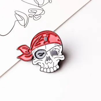  Pirate Skull Kovové Smalt Brošňa Dancing Skeleton Ghost Odznak Pin Cartoon Trendy Kostým Batoh Šperky, Doplnky, Darčeky